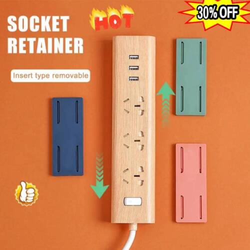 Wall-Mount Self Adhesive Power Strip Holder Plug&Extension Lead Organisers NEW