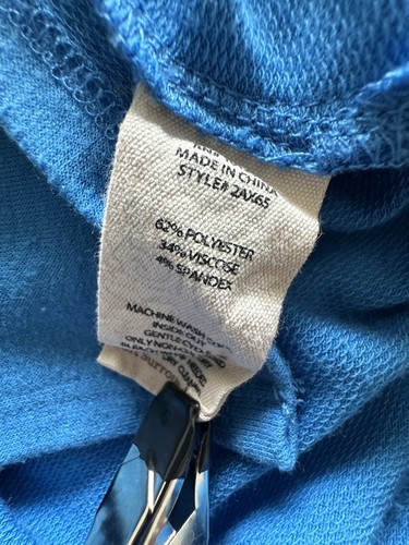 Soft Surroundings Blue Long Sleeve Oversized Lightweight Pull Over Hoodie Size S - Picture 14 of 14
