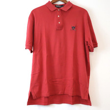 Vintage Polo Ralph Lauren Polo Shirt Red Embroidered Crest Men's Large 90s