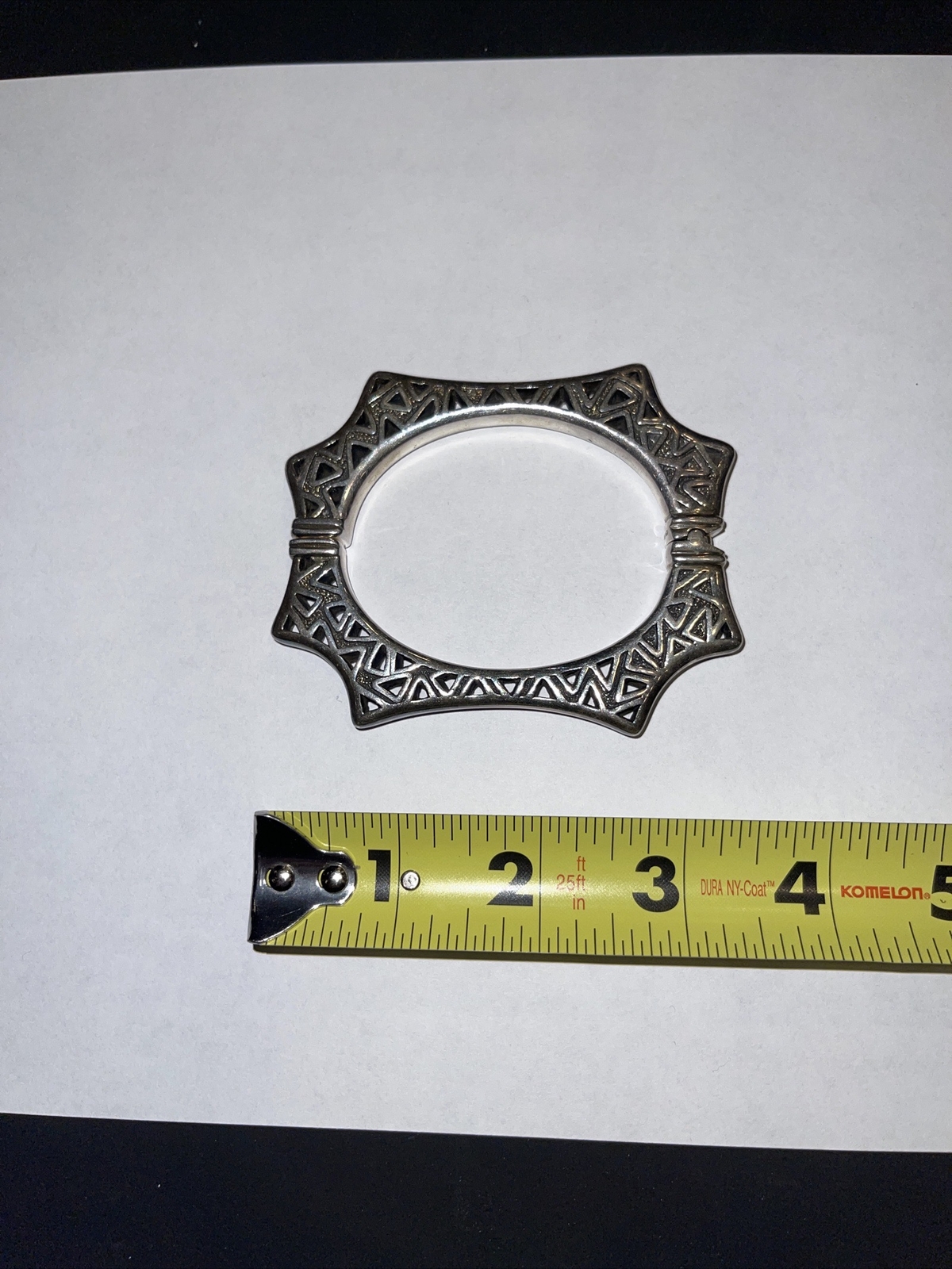 Sterling Silver Rectangle Cuff - image 2