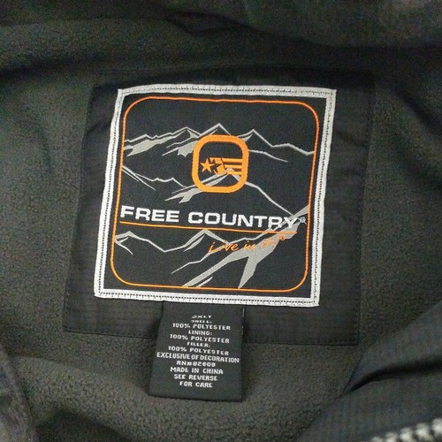 Free Country Soft Shell Jacket Size XXL Black Removable Hood Fleece Lined z22 - Picture 8 of 9