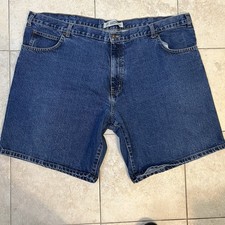 Vintage Faded Glory Mens 46 Relaxed Fit Jorts Jean Shorts Dark Wash Made in USA