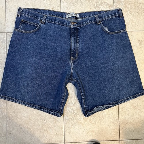 Vintage Faded Glory Mens 46 Relaxed Fit Jorts Jean Shorts Dark Wash Made in USA