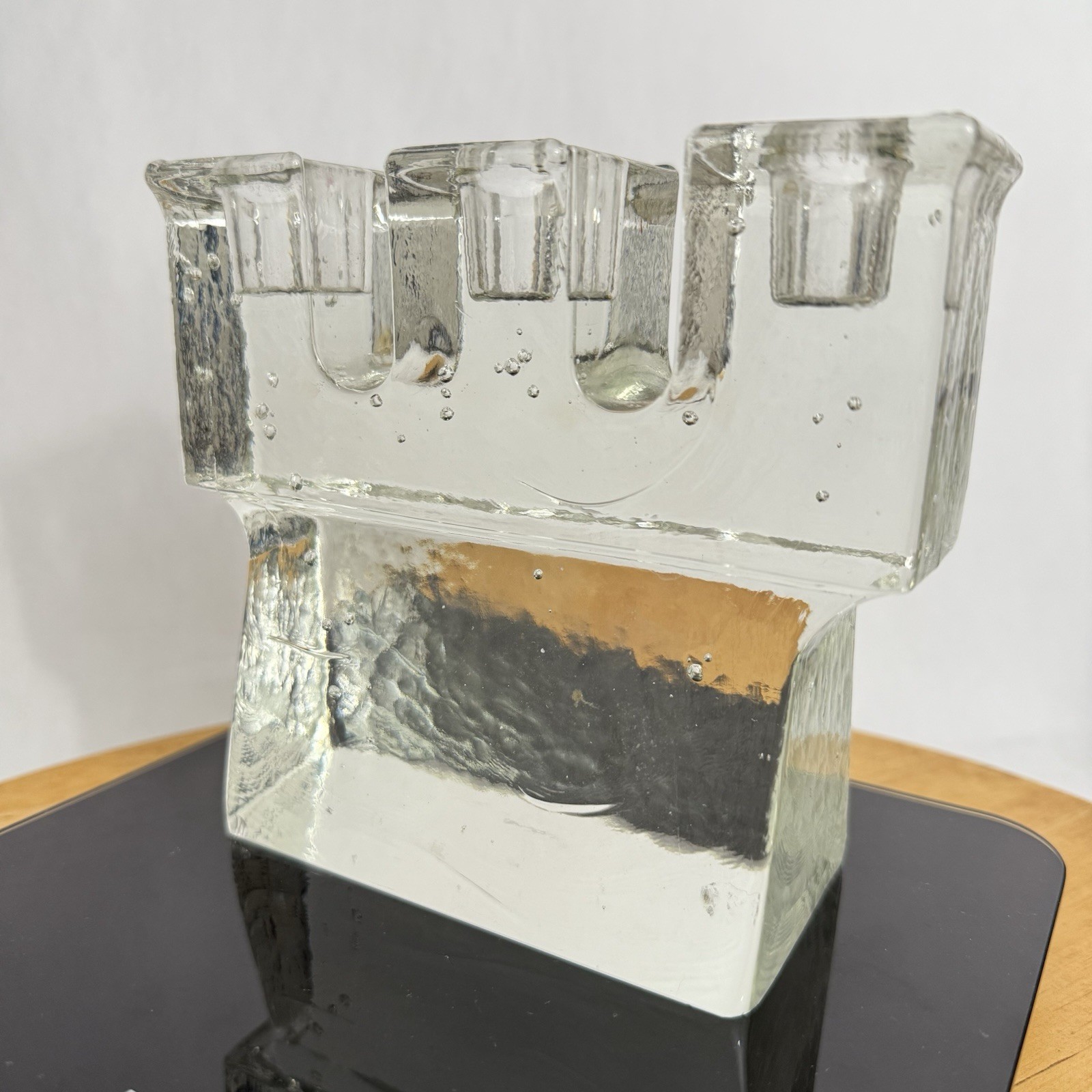 MCM Jens Quistgaard Dansk Candelabra Triple Ice Block Candlestick Holder Denmark