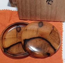 Persimmon Wood Lacquer Incense Container by Kotani Munetaka