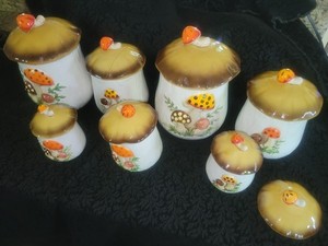 1970's Mushroom Canister Set | eBay