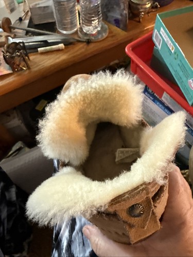 UGG Damen Melrose Wildleder Lammfell gefüttert Slipper Stiefeletten braun Größe 5 - Bild 6 von 22