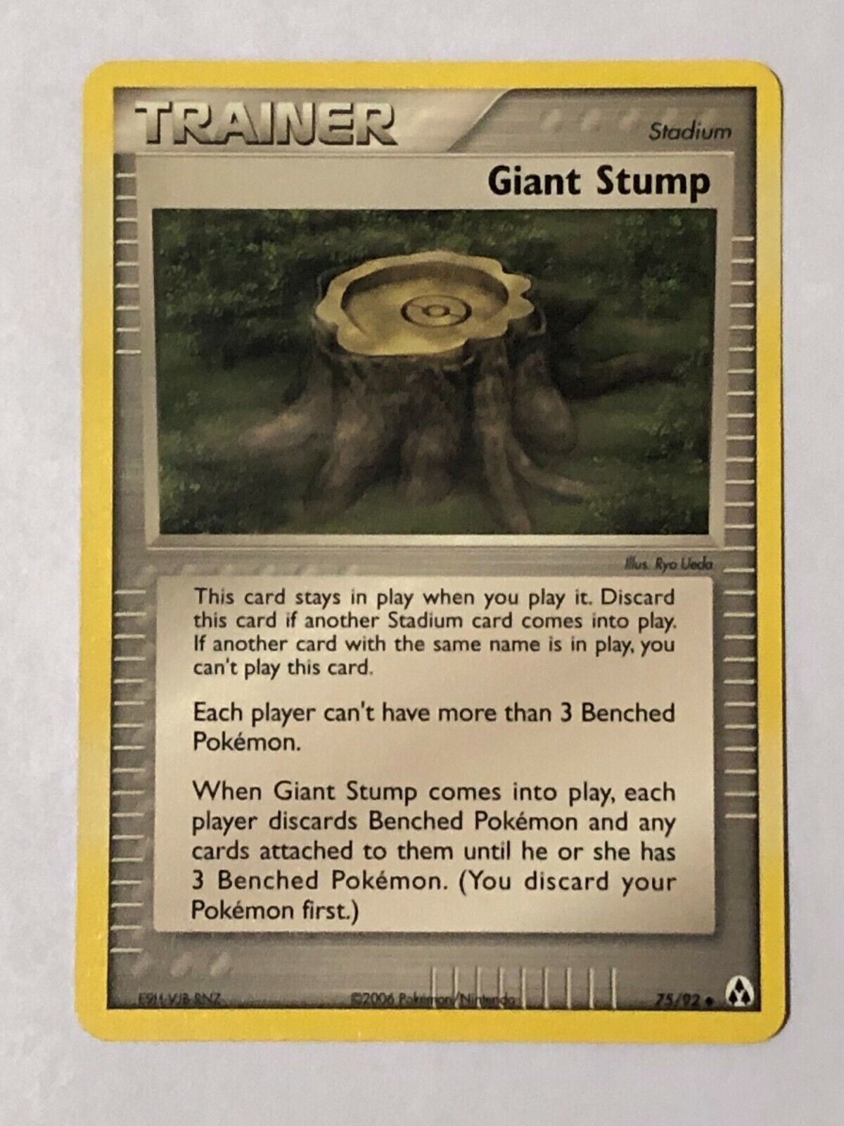 Pokemon Card - Giant Stump - 75/92 - US / English
