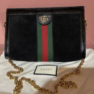 Gucci Ophidia Chain Shoulder Bag. Suede. Small 