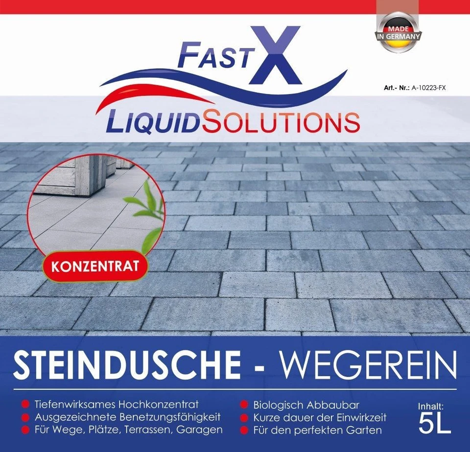 Wegerein Konztr. oh. Unkrautvernichter Roundup Fast-X Steindusche 5Liter - Bild 3 von 4