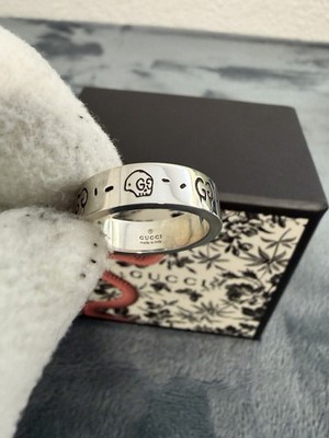 グッチ ゴースト リング シルバー925 19号 Brand New Gucci Ghost Sterling Silver 925 Ring Size 19 (US 8.75