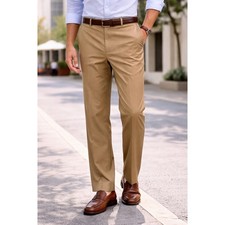 Banana Republic Tailored Slim Fit Non-Iron Chinos Khaki 40x34 323807-10-1