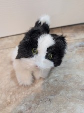 Vintage Folkmanis Furry Folk Black/White Kitten Puppet Cat