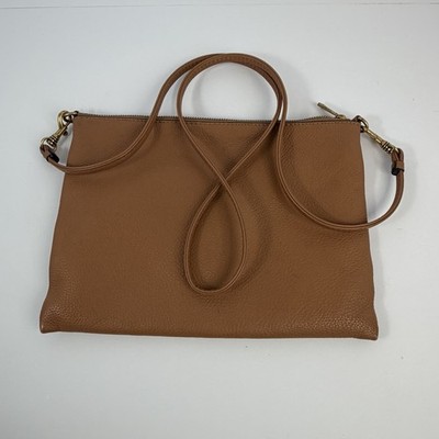 Banana Republic Cognac Leather Crossbody Bag Slim Minimalist Purse