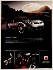 Pubblicità rivista auto Saturn SKY Roadster 2007 2006 stampa convertibile argento