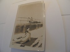 Vintage WWII Original Photograph Beach Scene Black  White Snapshot