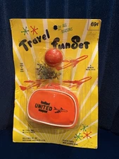 Vintage Sealed Jax N Ball set with United Airline Bag by Wells Corp. 1950s NOS