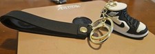 Nike Air Jordan Black/White Silicon Sneaker Keychain Logo Tag