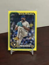2024 Topps Update Yellow Parallel #US17 Elvis Peguero Milwaukee Brewers