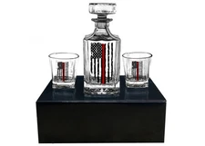 Rogue River Tactical Thin Red Line Tattered Worn American Flag USA Whiskey De...