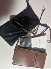 CELINE Triomphe Women's Sunglasses CL40235U Gold/Black Oval 