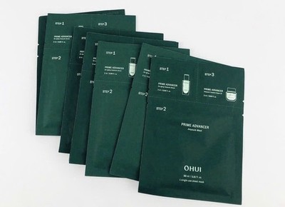 O HUI Prime Advancer Ampoule Mask 3-Step 5 Pcs Anti Wrinkle Moisture K-Beauty