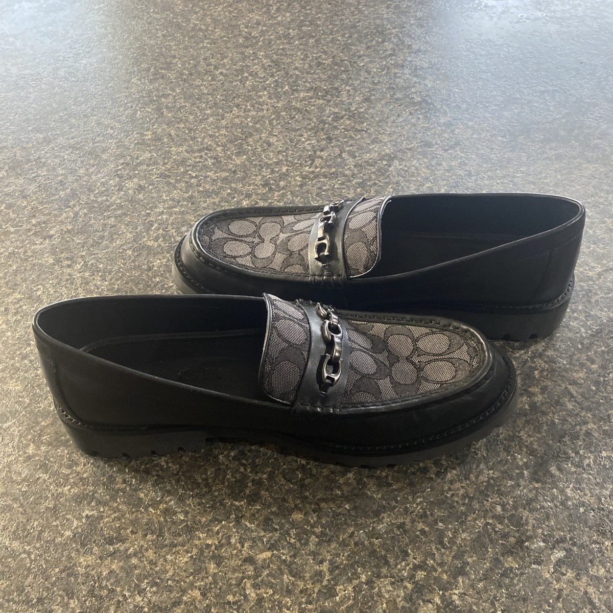 Coach Brooks Black Loafer Signature Jacquard For Men | eBay