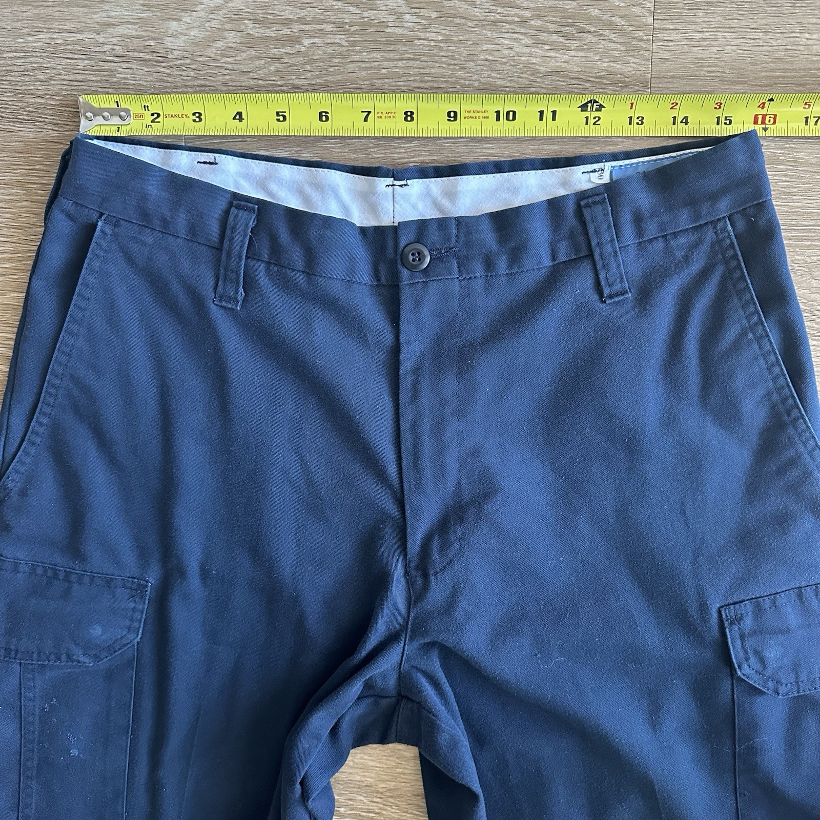 Cintas Work Uniform Straight Leg Cargo  Pants Navy Blue Men’s 34