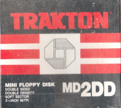 MINI FLOPPY DISK   MD2DD   TRAKTON  5.25 INCH 96TPI  STILL SEALED NOT OPENED