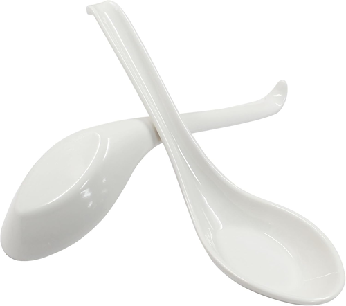 2PCS Asian Soup Spoons Ceramic Ramen Pho Dumpling Spoon Set Japanese Style - Picture 7 of 12
