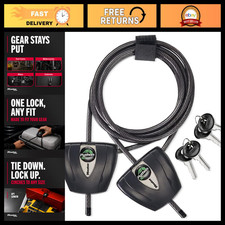Heavy Duty Python Cable Lock 2-Pack, Keyed Anti-Theft Security Lock, Durable  R
