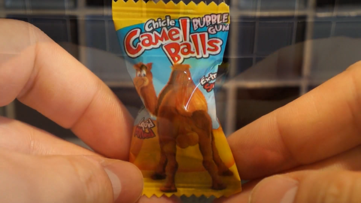 Fini Camel Balls Bubble Gum Balls - 24-Pack - Extra Sour - Liquid Filled
