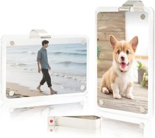 2pcs Acrylic Car Picture Holder, Magnetic Car Visor Clip for Picture, Univer