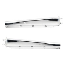 30" Chrome Mud Flap Hangers for Semi Trucks - Straight - Bolt Spacing: 2.5"