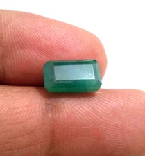 5.70 Crt Rare Green Zambian Emerald Emerald Cut Shape Loose Gemstone For Jewelry