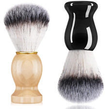 2 Pack Men Shaving Brush, Soap Synthetic Hair Tool  Wet Shave Using Cream with