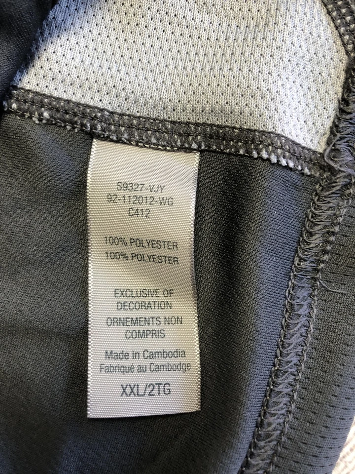 Camisa C9 by Champion Para Hombres 2XL Negra Gris Dúo Seca Entrenamiento Atlético Cuello Redondo Camiseta Foto 4 de 4