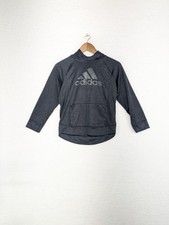Adidas Kids Child Black Hoodie Sweatshirt Climawarm M 10/12