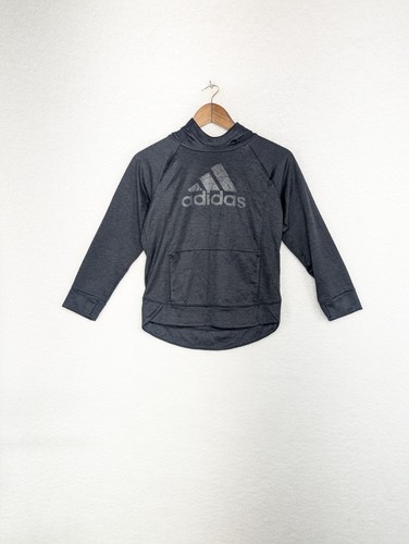 Adidas Kids Child Black Hoodie Sweatshirt Climawarm M 10/12