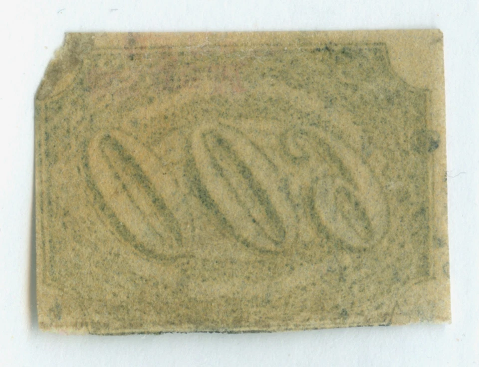 BRASIL 1844 INCLINADOS 600reis negro - papel fino amarillento - Scott # 13 usado Foto 2 de 2