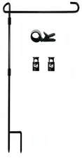 Garden Flag Stand-Holder-Pole with Garden Flag Stopper and Anti-Wind Clip 36.3"H