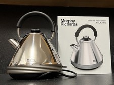 Morphy Richards Venture Pyramid Kettle,1.5L,3KW,Removable Filter,Stainless Steel