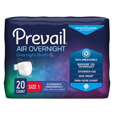 Prevail Incontinence Brief Overnight NGX-012/1 58 20 Ct