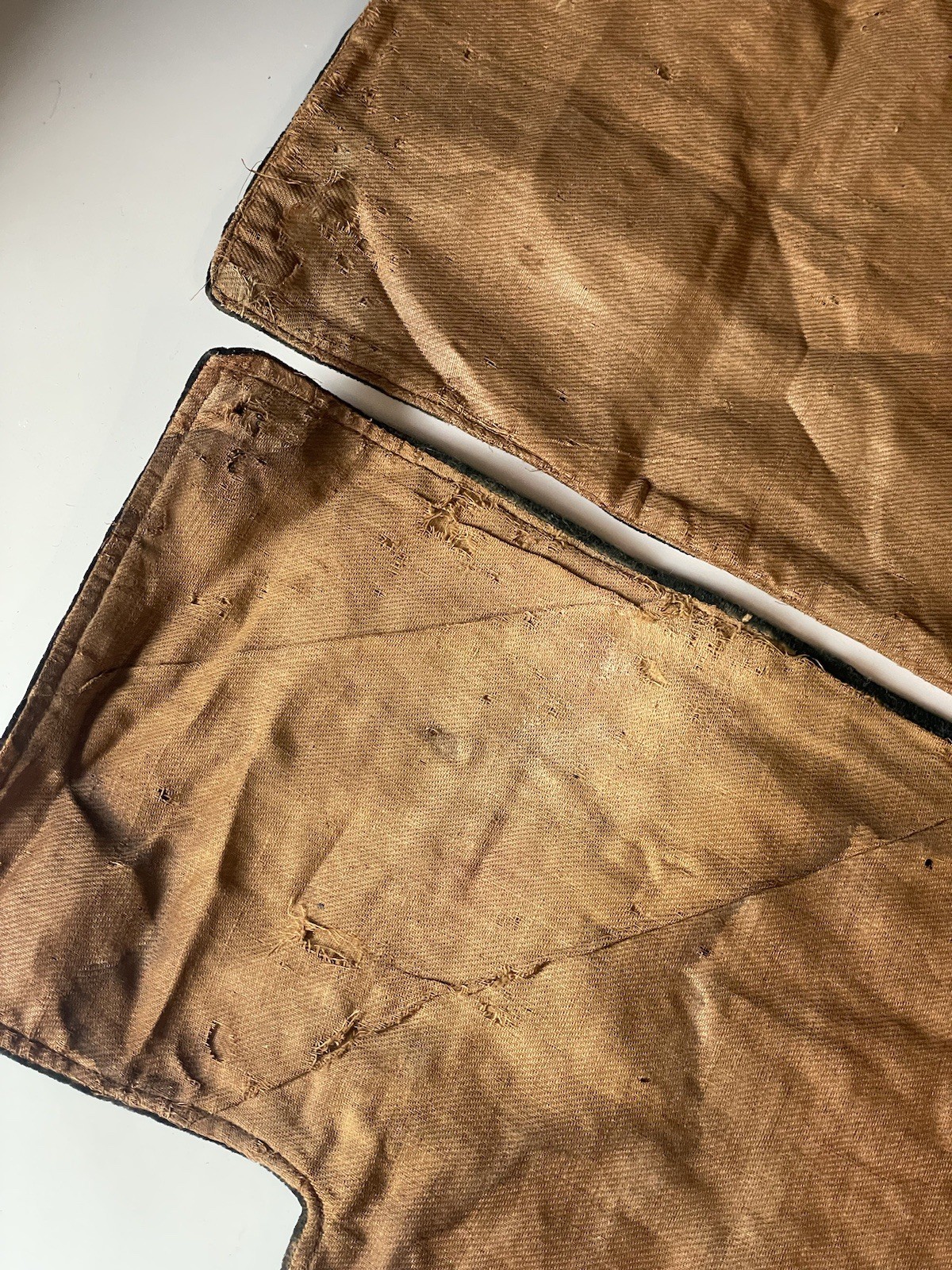 Pair of Antique 19th C. Hand Stitched Embroidered Black Velvet Panels Victorian