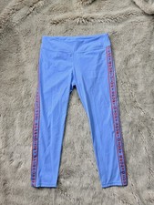 148 Tory Burch Sport Women Navy 7/8 Leggings, Red logo, Size Large
