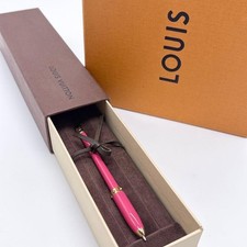 LOUIS VUITTON Stylo Agenda GM Ballpoint Pen Pink Gold Japan With Original Box