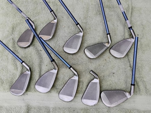 CALLAWAY HAWKEYE TUNGSTEN INJECTED TITANIUM IRON SET CLUB HEADS ONLY 3-9 L P S - Picture 4 of 4
