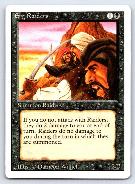 Erg Raiders Common Revised Edition Magic: The Gathering Lightly Played