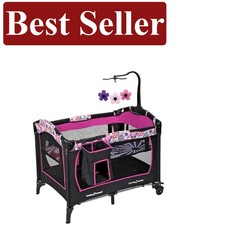 Versatile Nursery Playard: Includes Bassinet, Toy Mobile  Travel Tote Bag