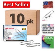 Giant Paper Clips, Pack of 10 Boxes of 100 Clips Each 1,000 Clips Total 99914